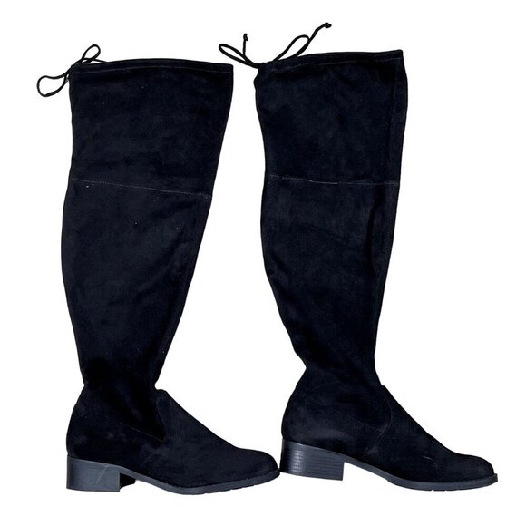Unisa Maury Women's Over The Knee Boots Black Faux Suede size 8.5W - Picture 2 of 10